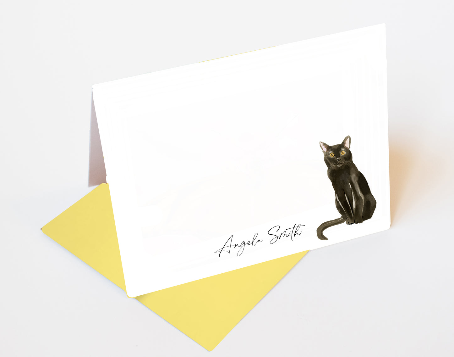 Black Cat Folded Note Cards