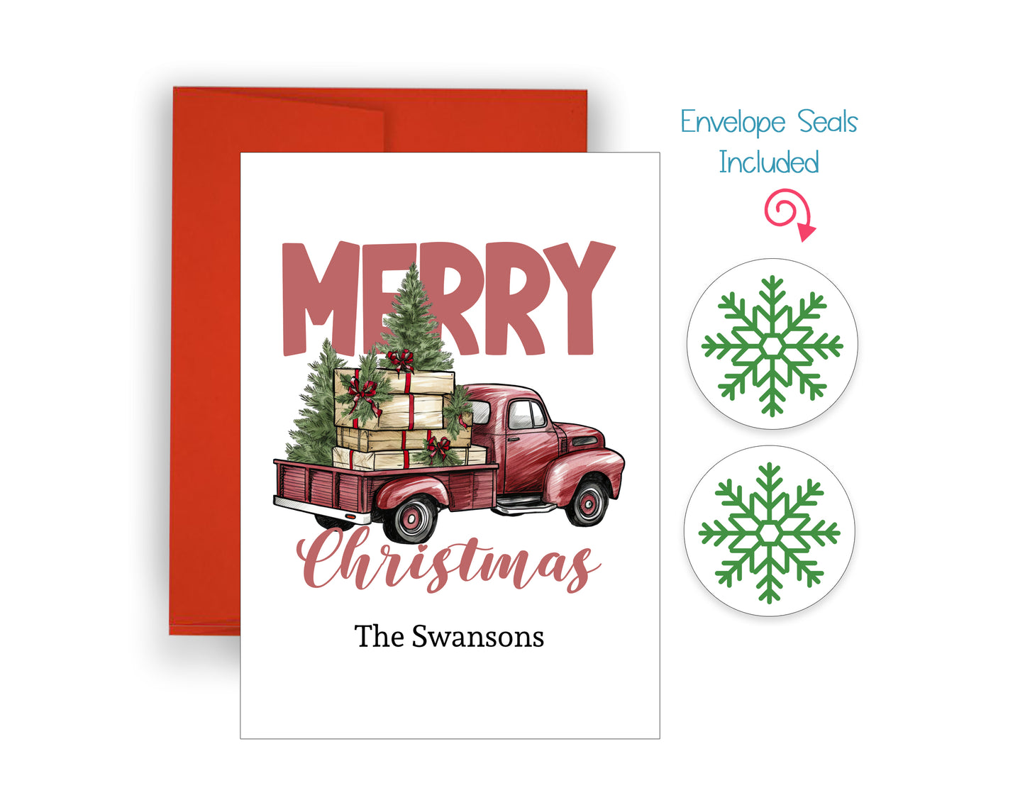 Merry and Vintage Truck Christmas Card