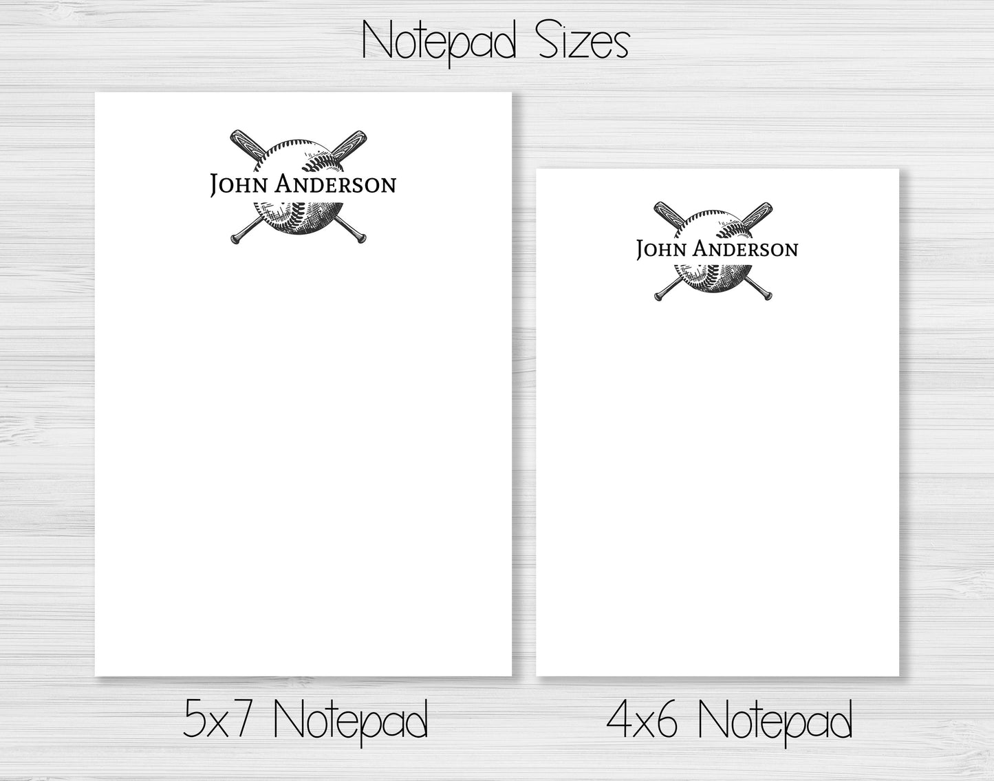 Baseball Notepad, Card and Stickers
