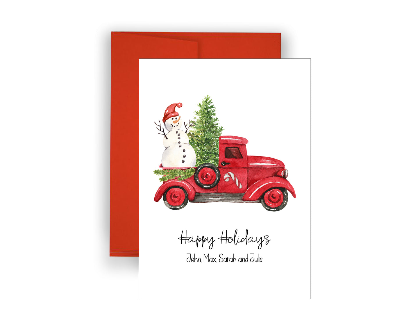 Watercolor Vintage Christmas Cards