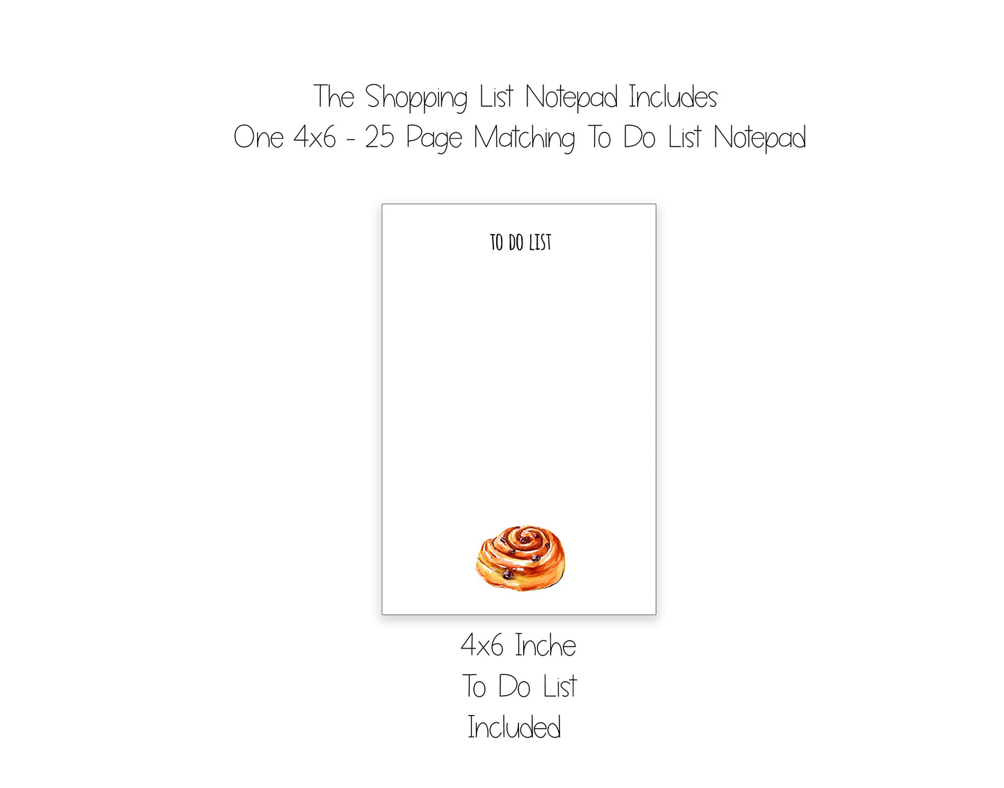 Bread Shopping List Notepad and To Do List Pad