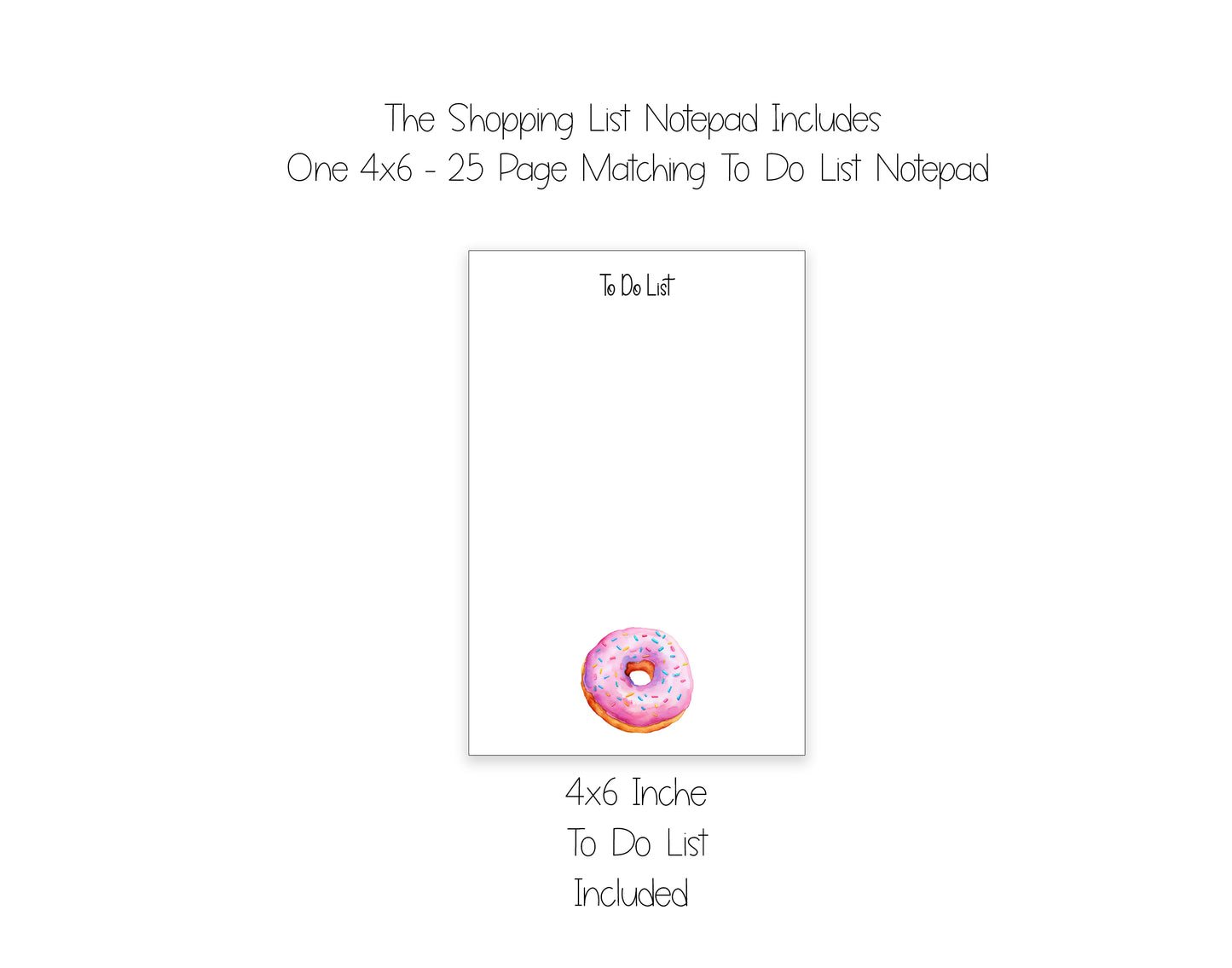 Cupcake Shopping List Notepad and To Do List Pad