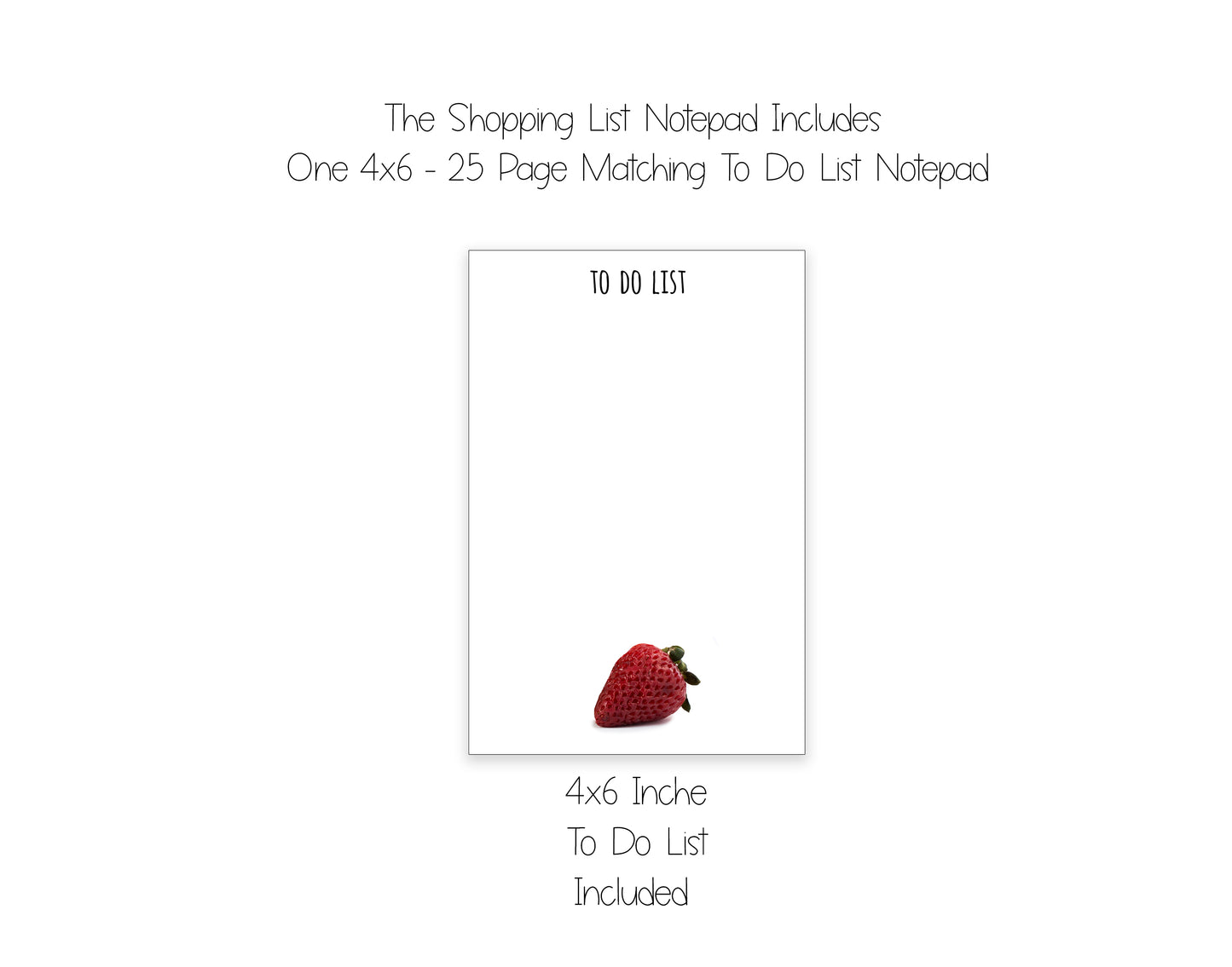 Rainbow Fruit Shopping List Notepad and To Do List Pad