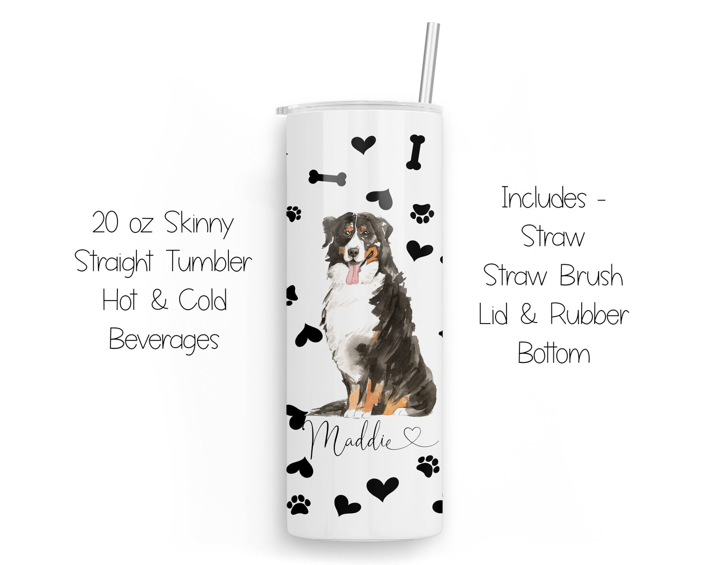 Bernese Mountain Dog 20 oz Tumbler and Coaster