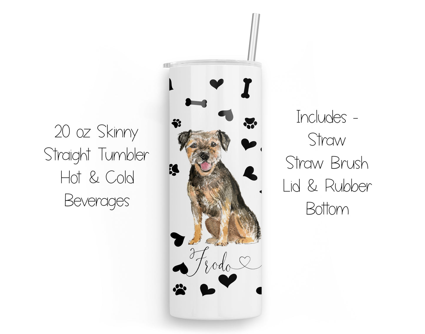 Border Terrier 20 oz Tumbler and Coaster