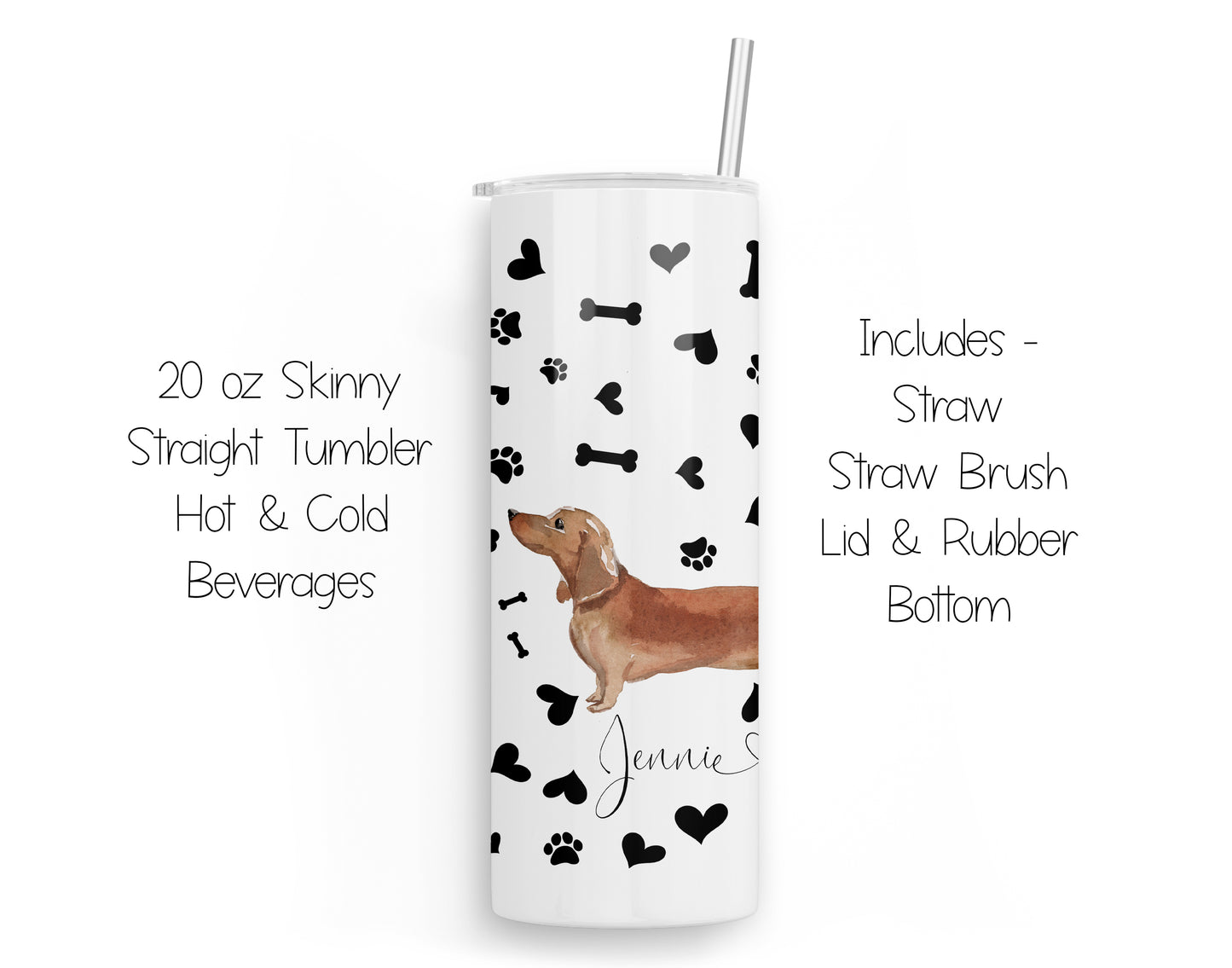Dachshund 20 oz Tumbler and Coaster