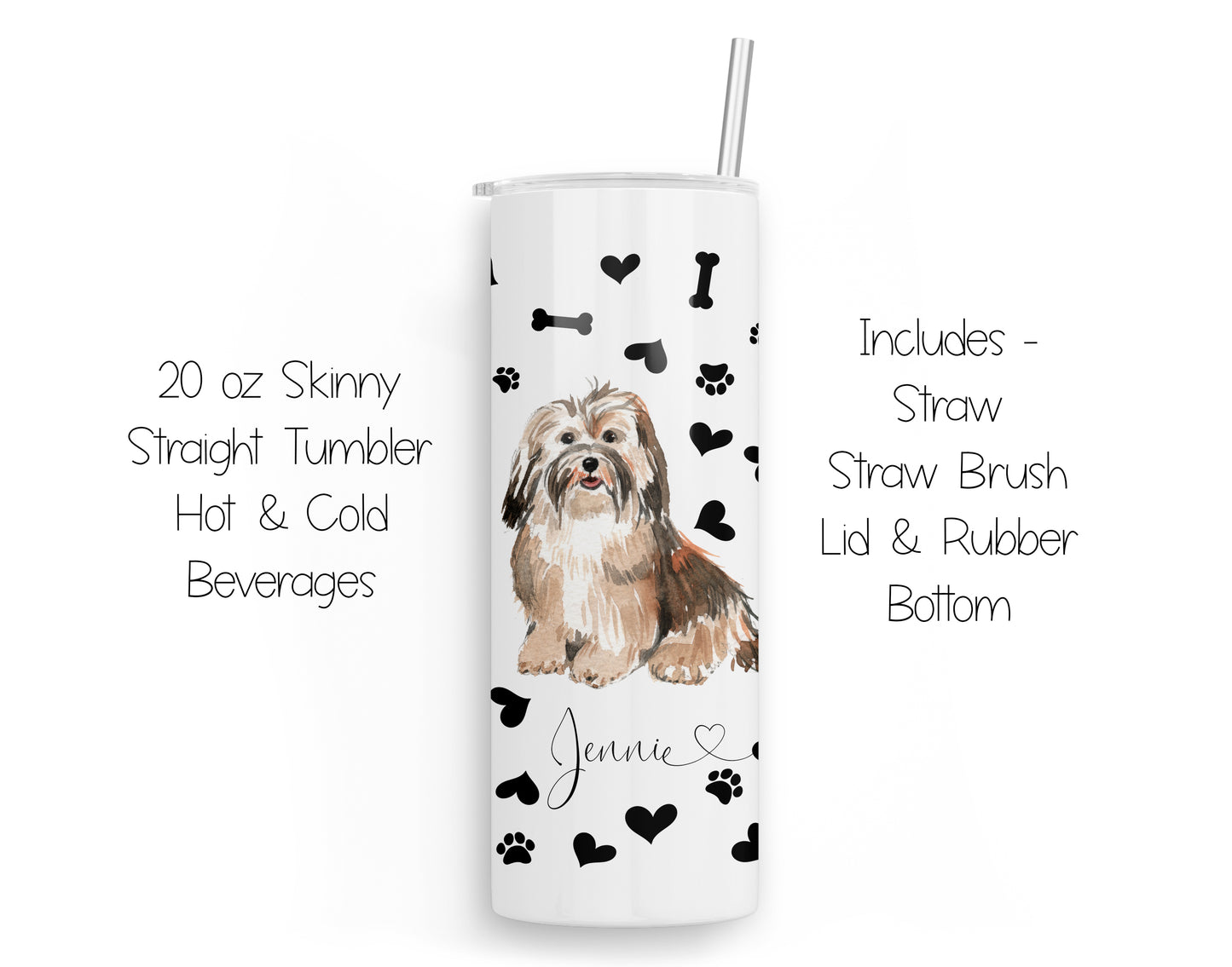 Havanese 20 oz Tumbler and Coaster