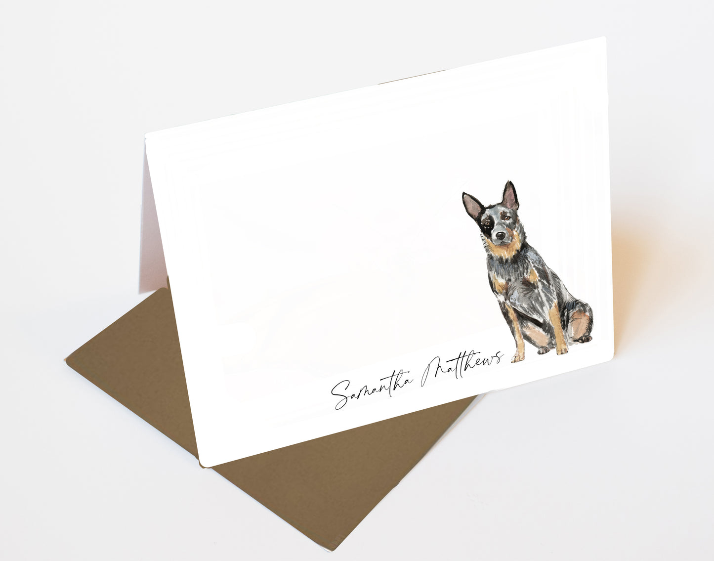 Australian Cattle Dog Folded Note Cards and Stickers