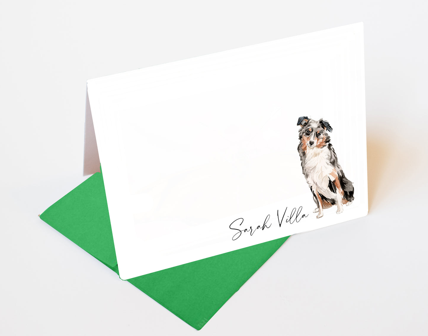 Australian Shepherd Folded Note Cards and Stickers
