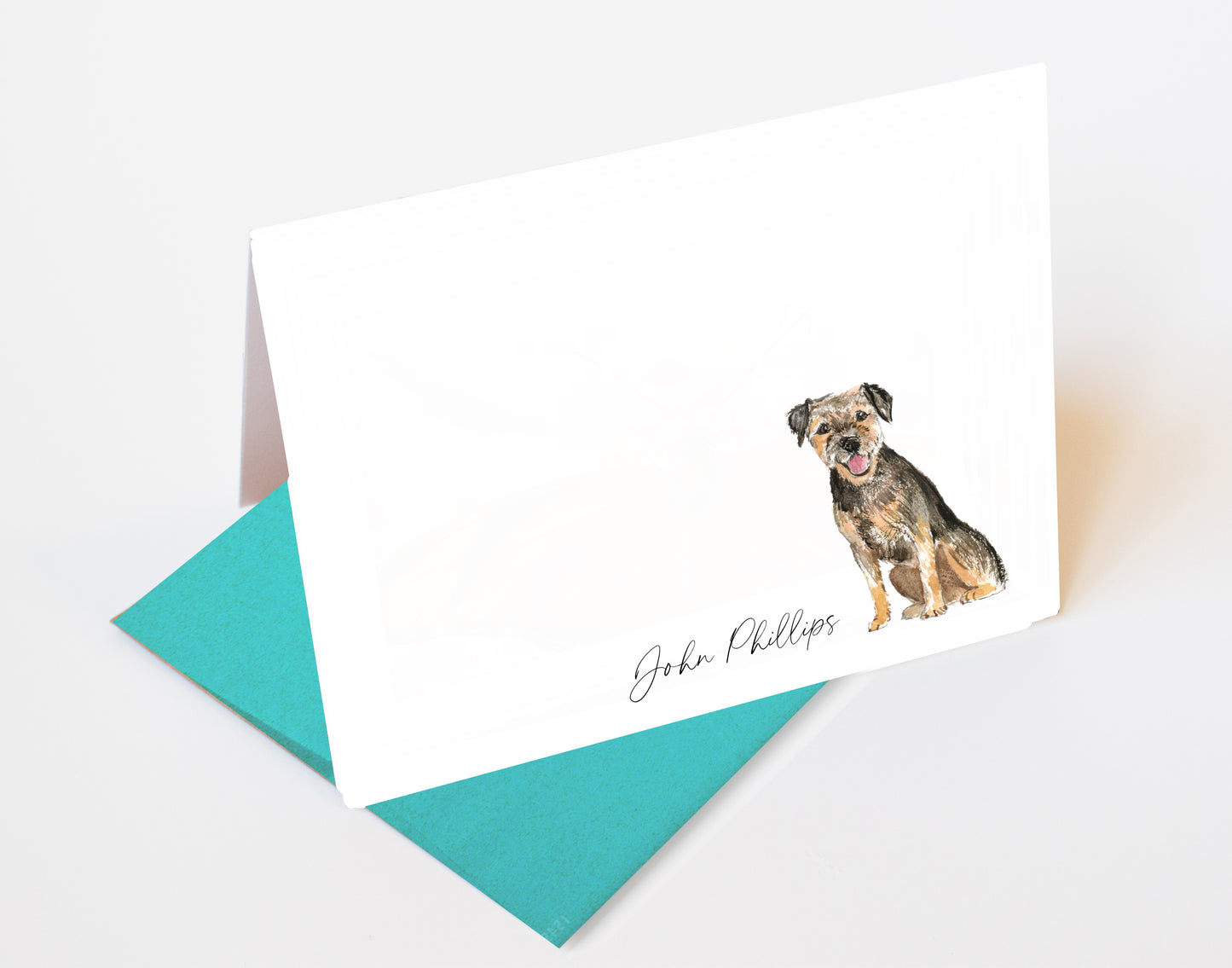 Border Terrier Folded Note Cards and Stickers