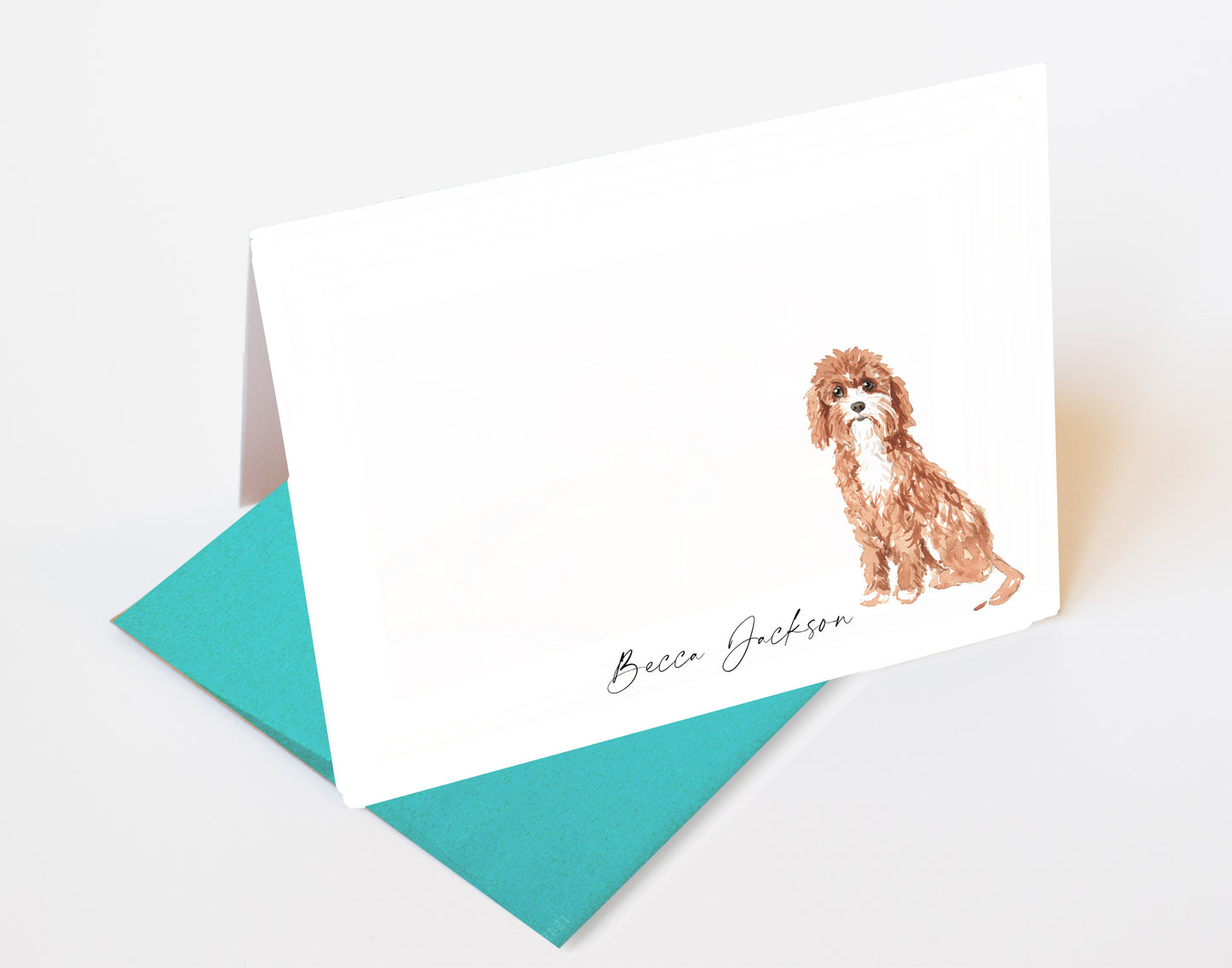 Cavapoo Folded Note Cards and Stickers