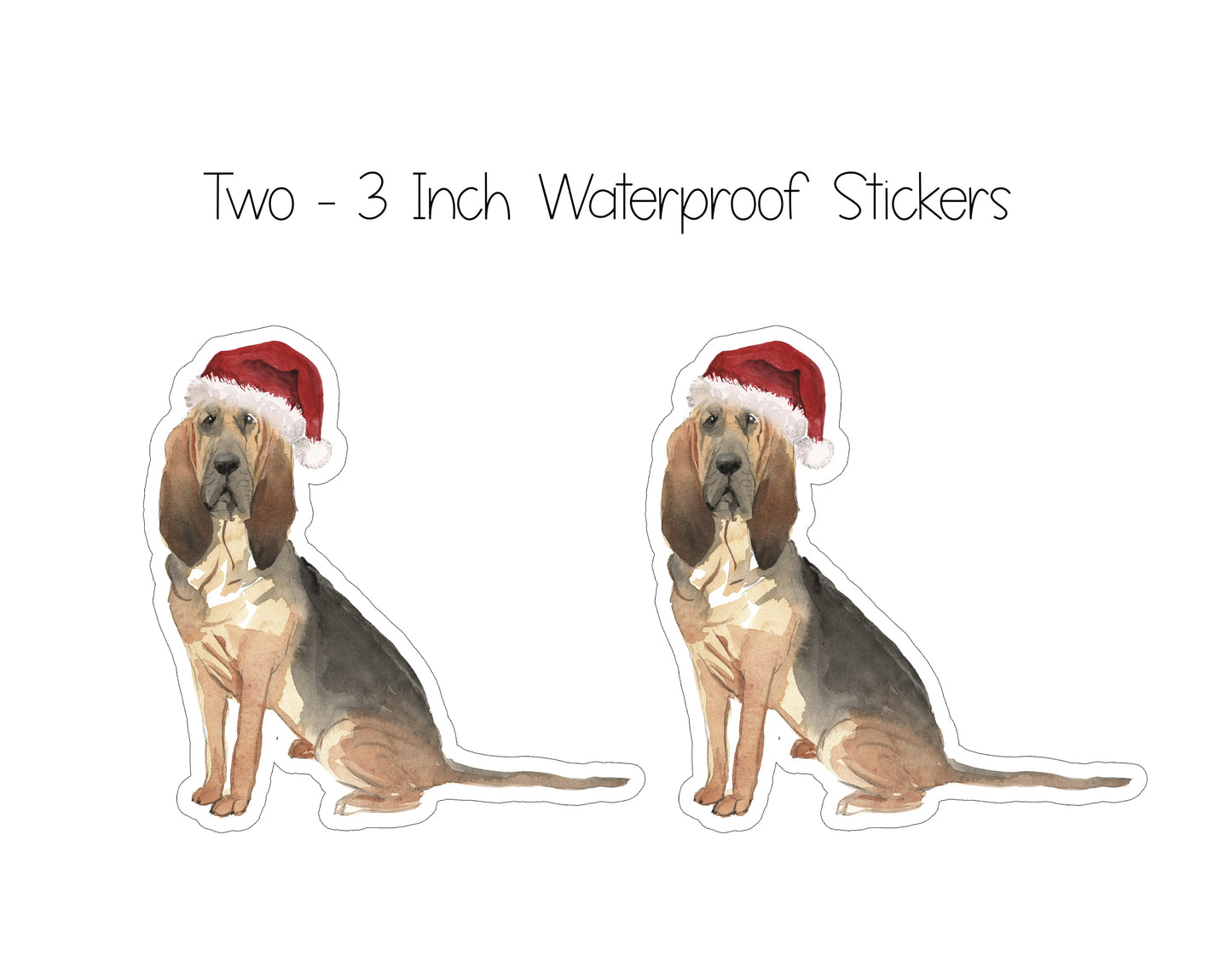 Bloodhound Christmas Cards and Stickers