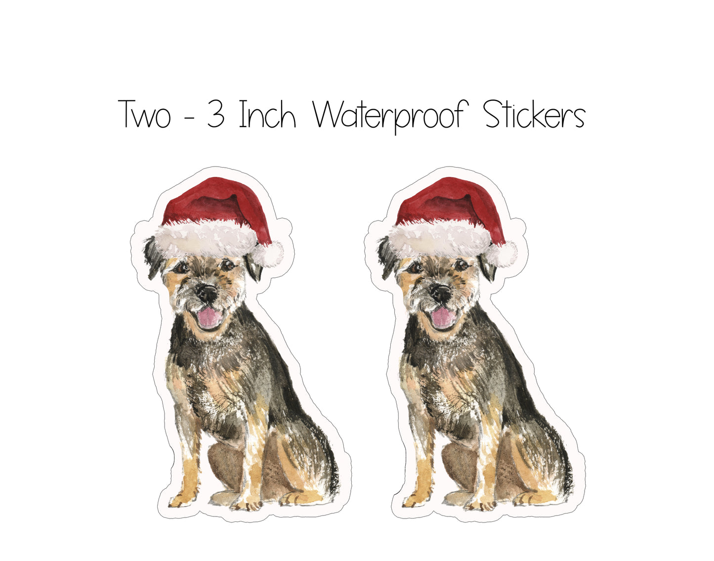 Border Terrier Christmas Cards and Stickers