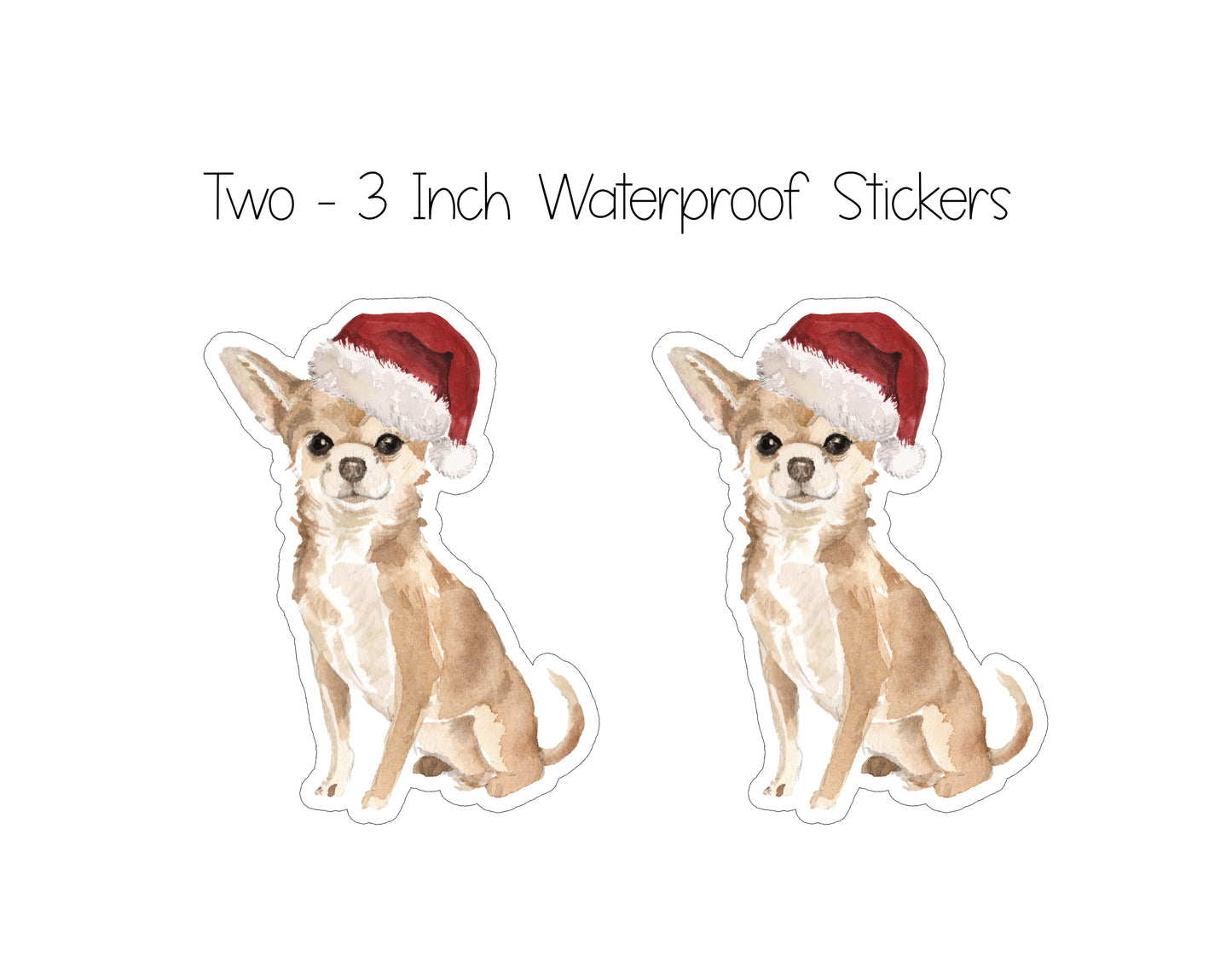 Chihuahua Christmas Cards and Stickers