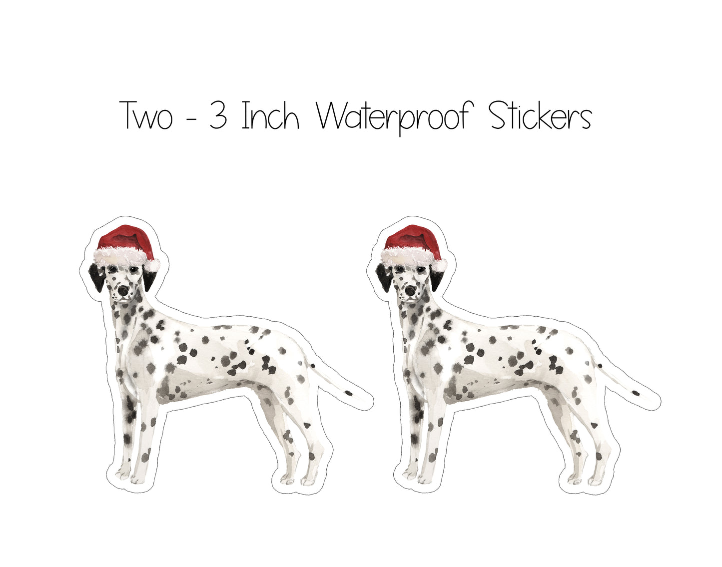 Dalmatian Christmas Cards and Stickers