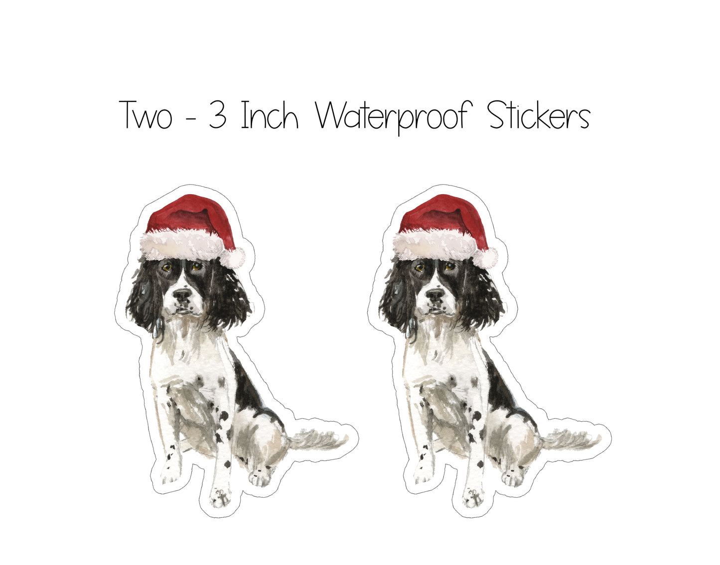 English Springer Spaniel Christmas Cards and Stickers