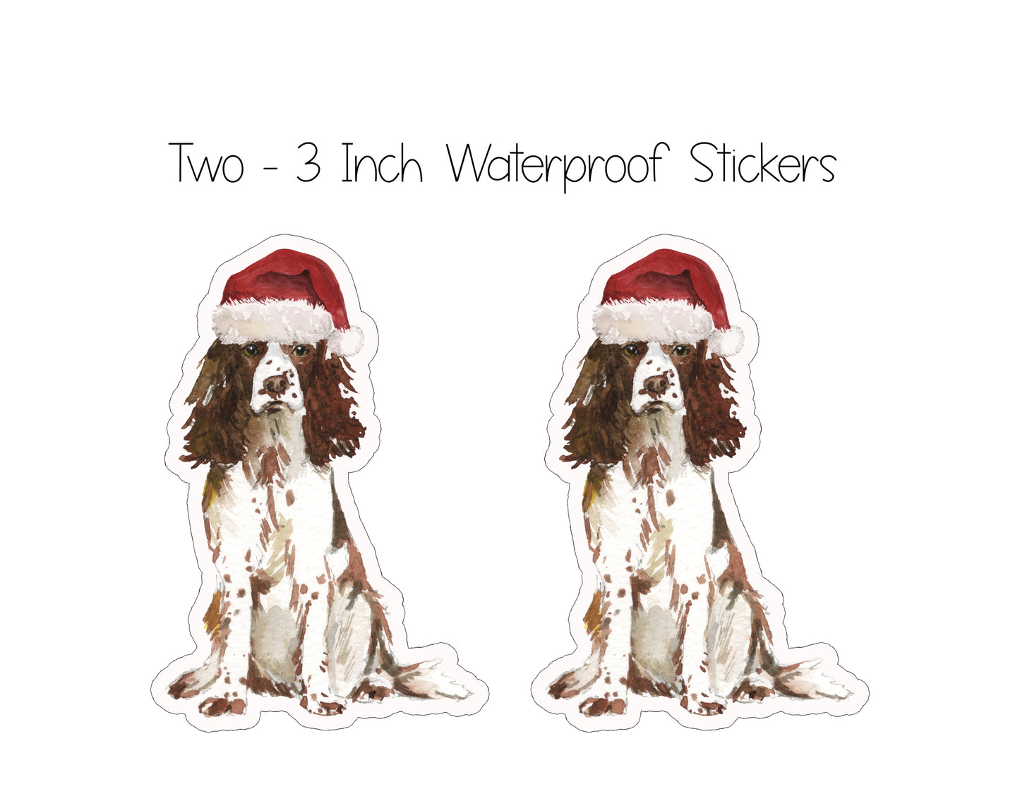 English Springer Spaniel Christmas Cards and Stickers