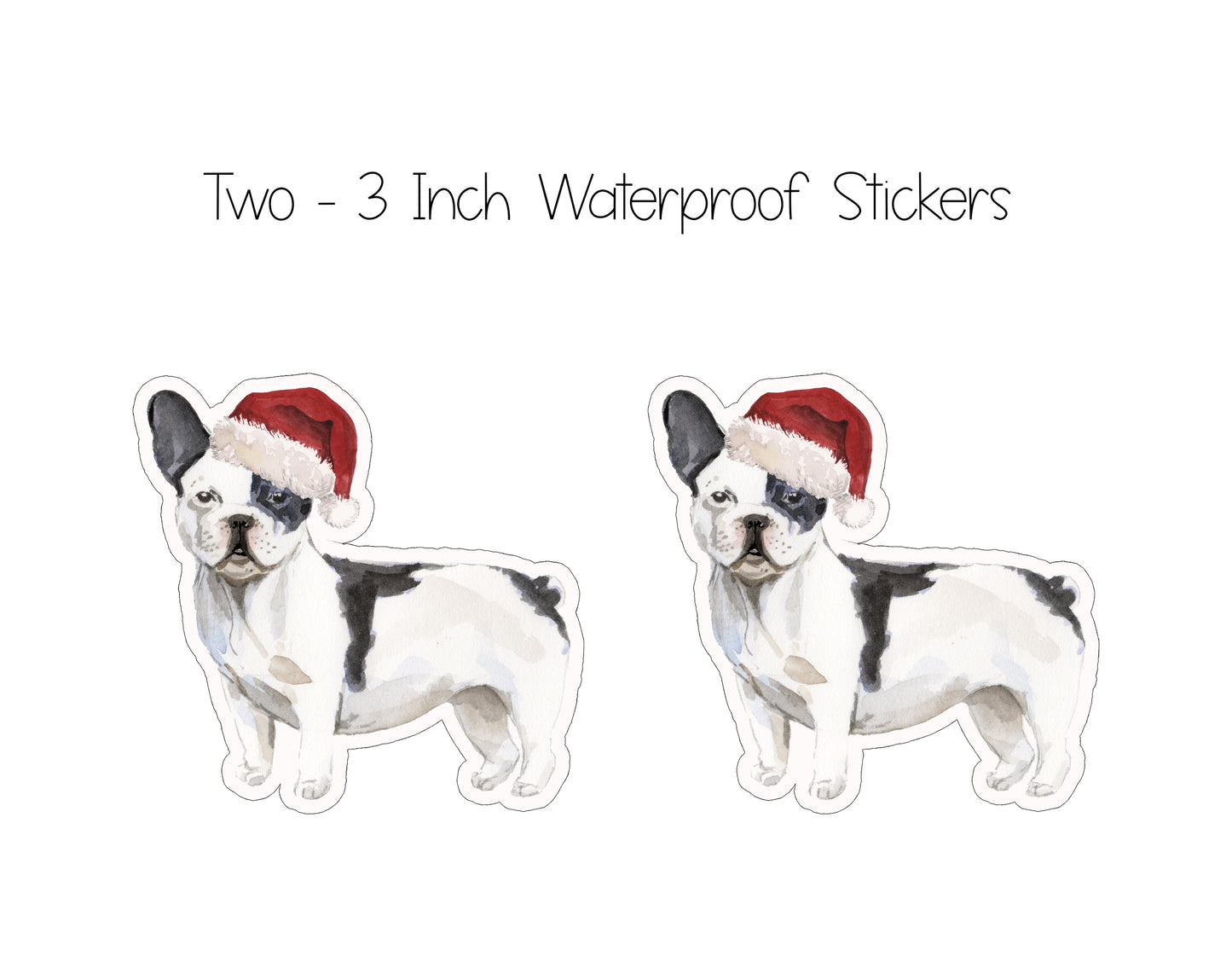 French Bulldog Christmas Cards and Stickers