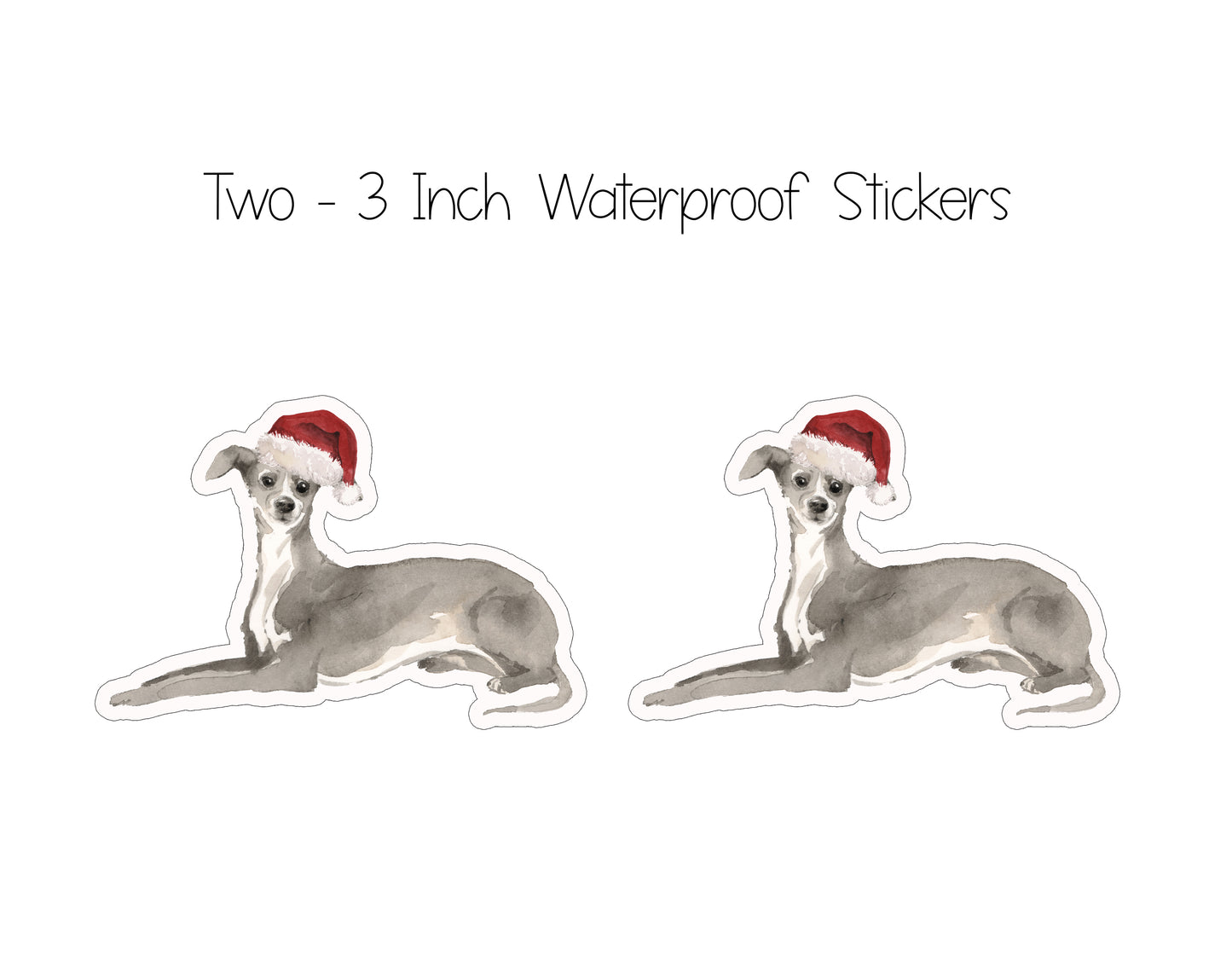 Greyhound Christmas Cards and Stickers