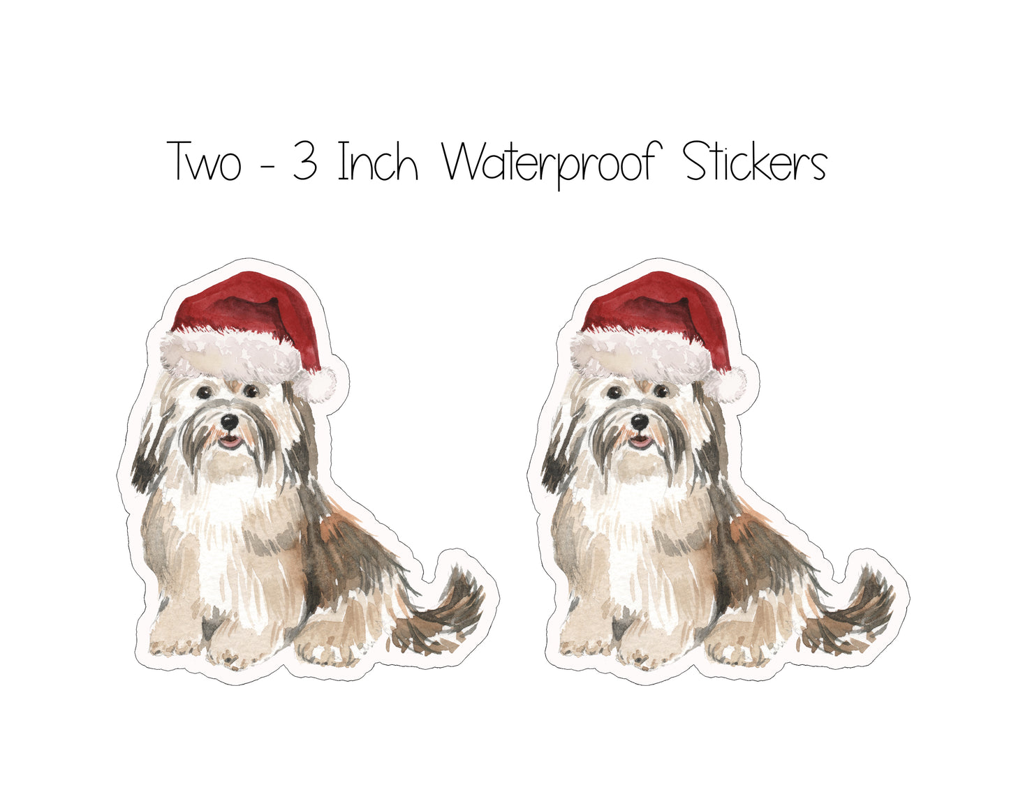 Havanese Christmas Cards and Stickers