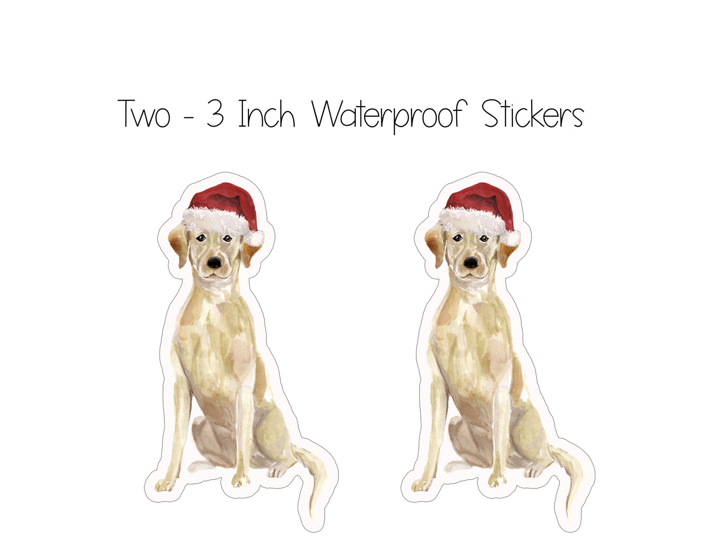 Yellow Labrador Christmas Cards and Stickers
