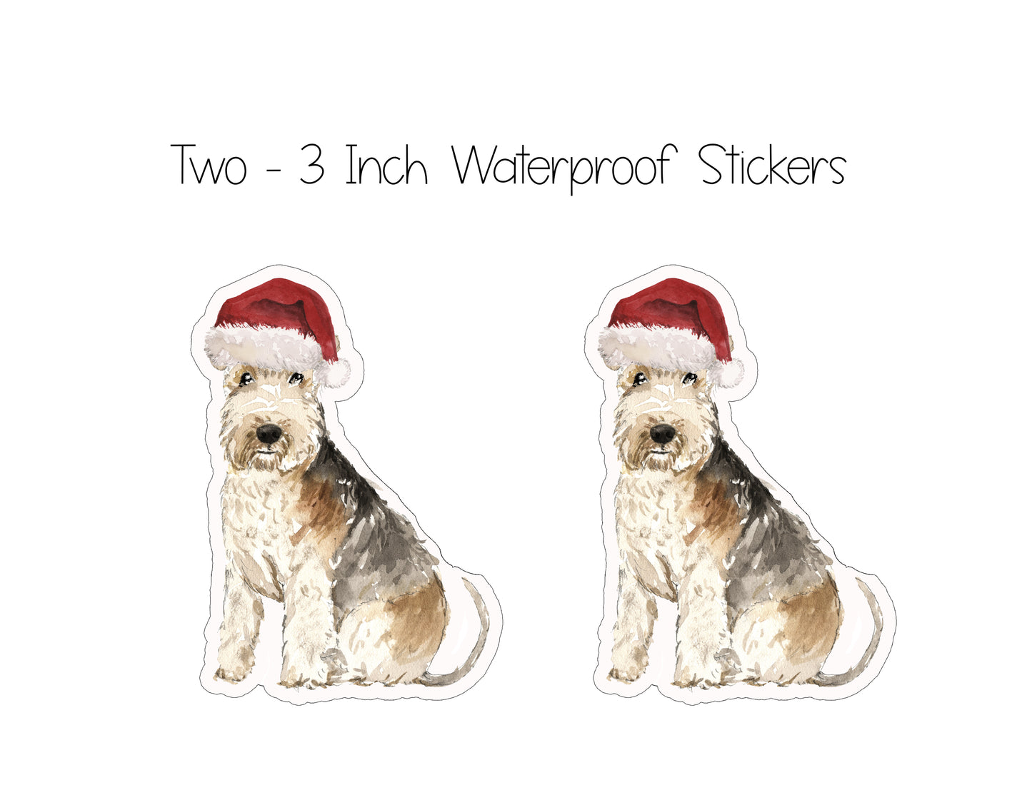 Lakeland Terrier Dog Christmas Ornament and Stickers
