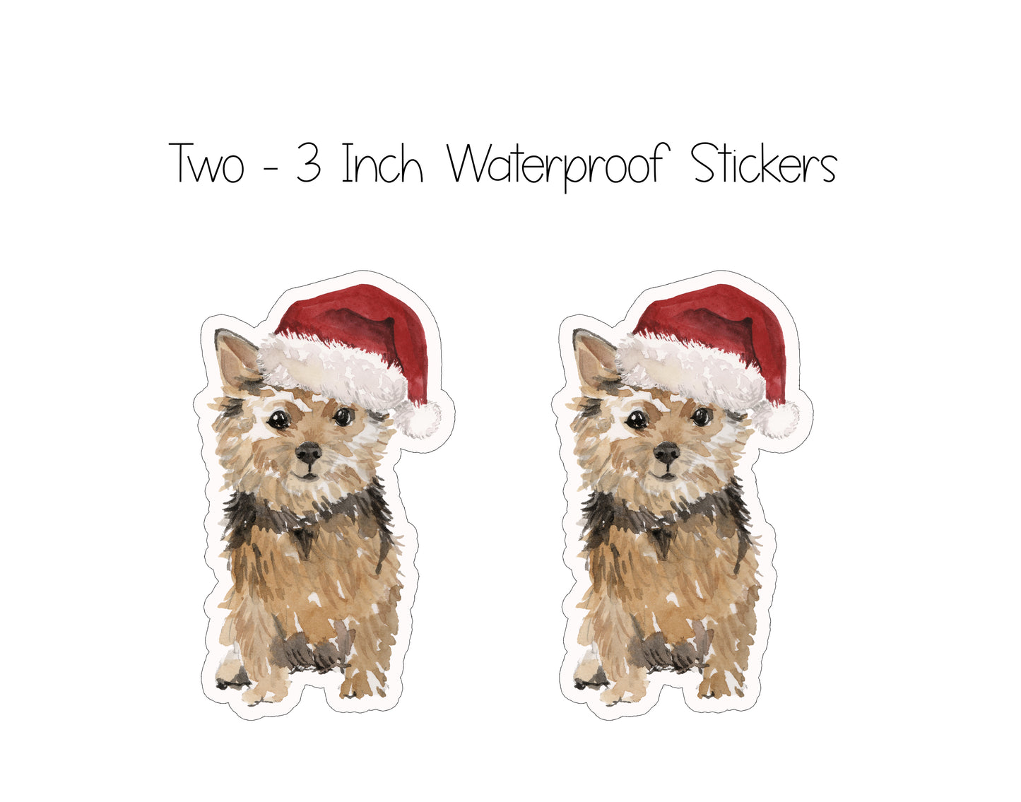 Norfolk Terrier Christmas Cards and Stickers
