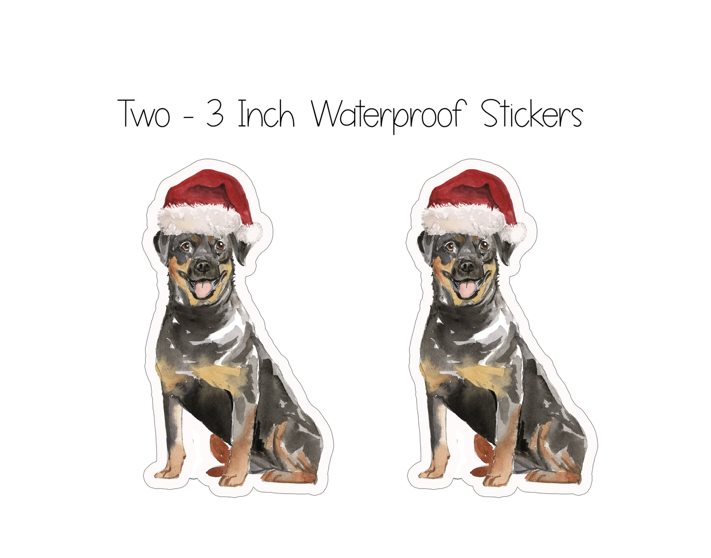 Rottweiler Christmas Cards and Stickers