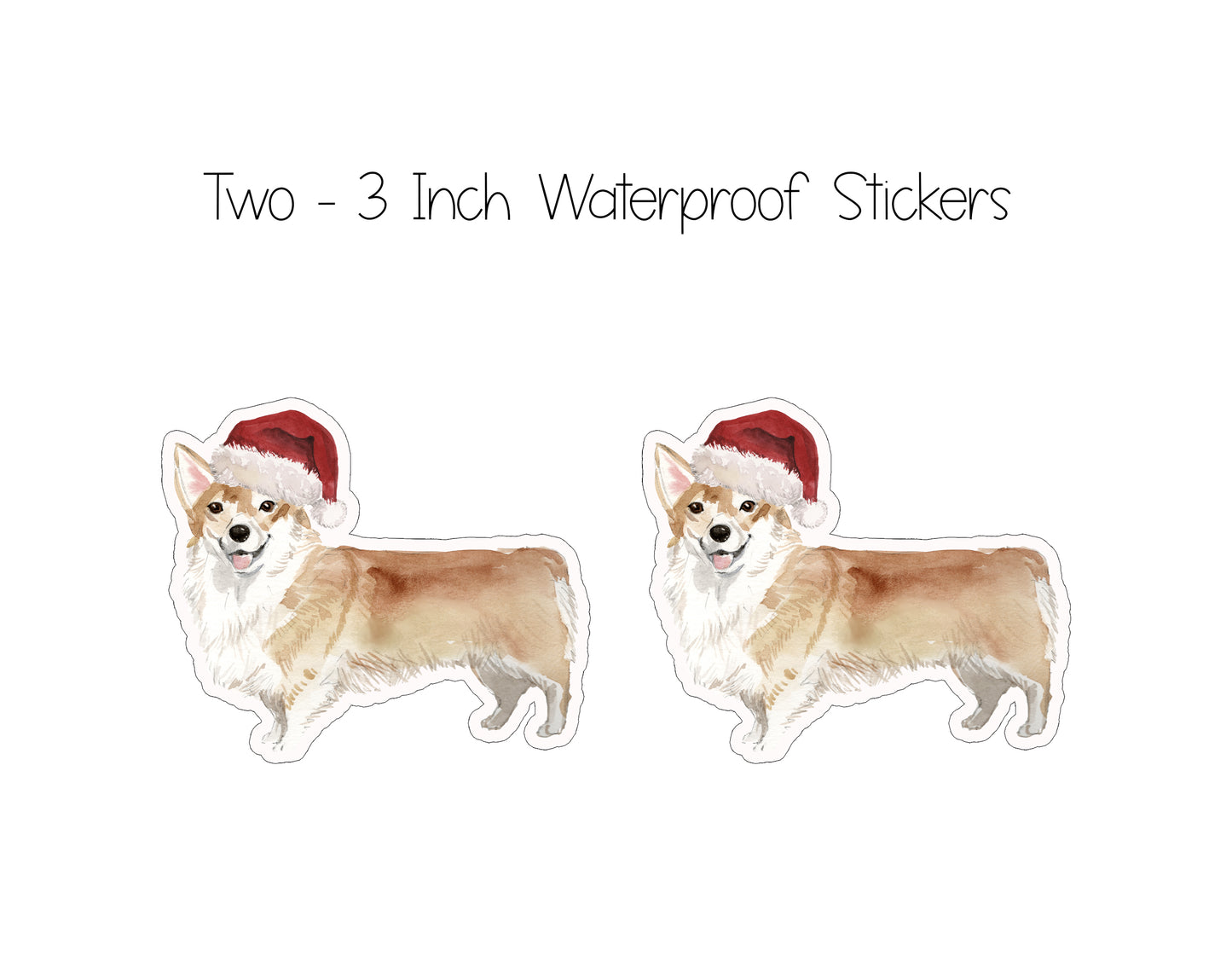 Welsh Corgi Christmas Cards and Stickers