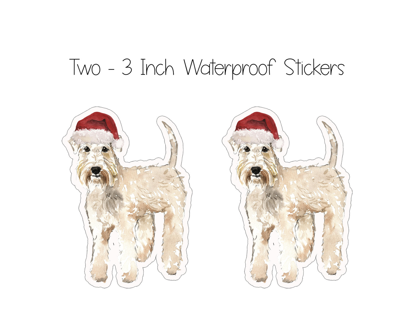 Wheaten Terrier Christmas Cards and Stickers