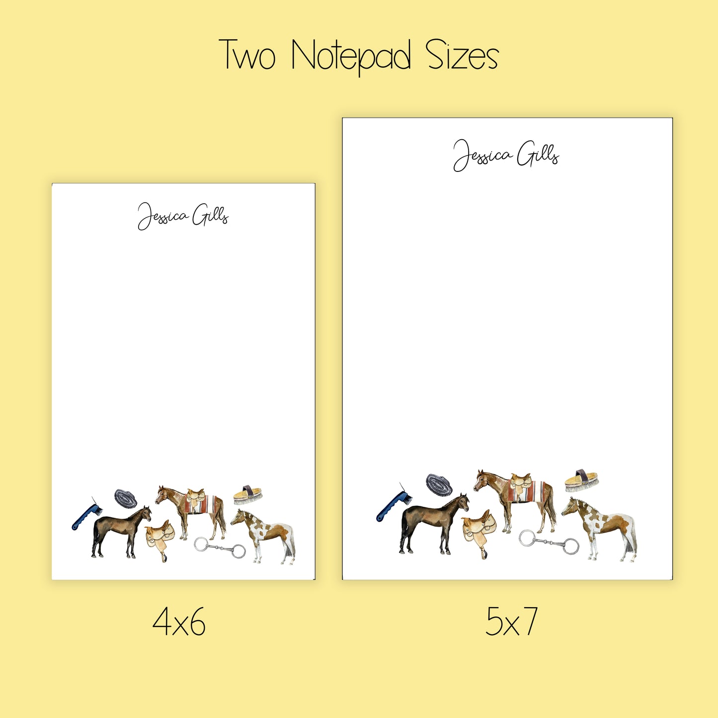 Western Horse Notepad, Card and Stickers
