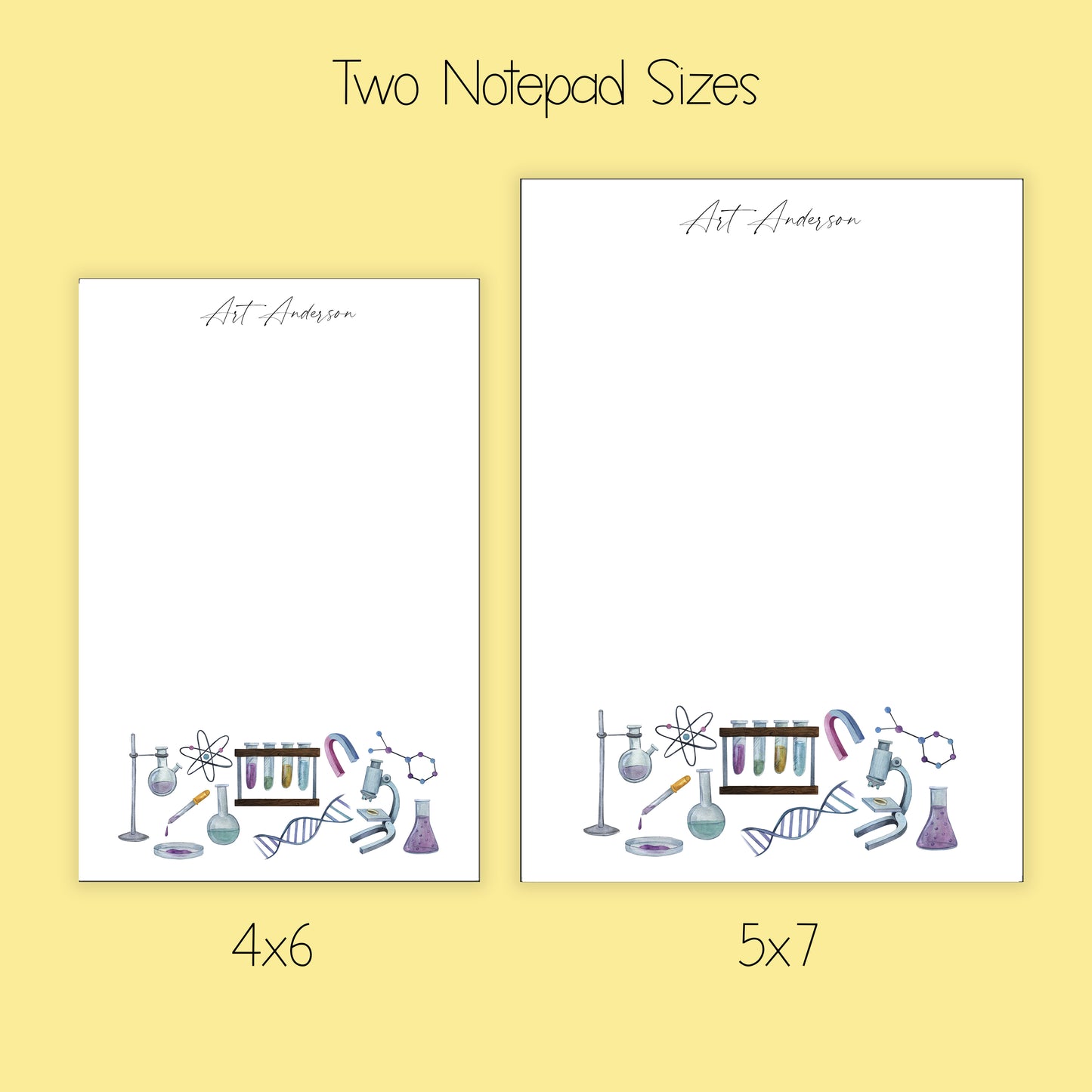 Science Notepad, Card and Stickers