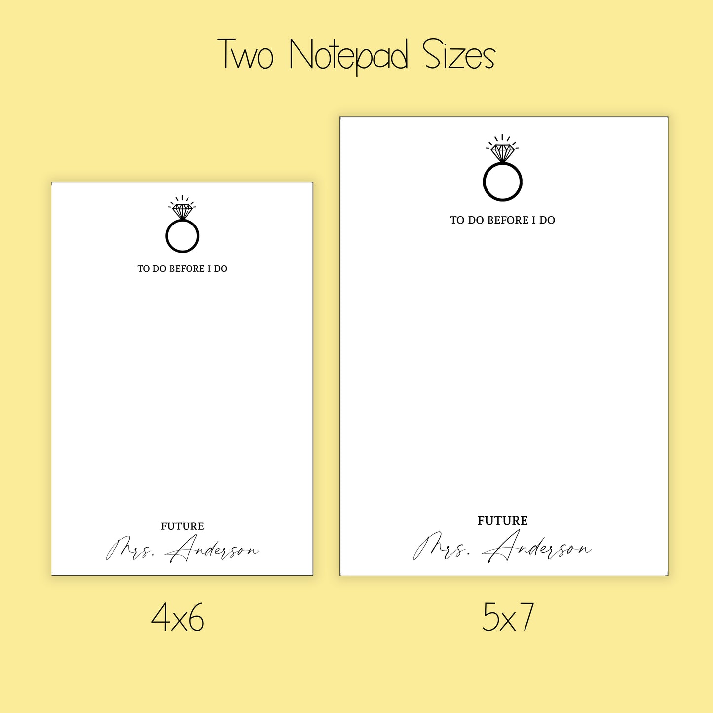 Bride Notepad and Stickers