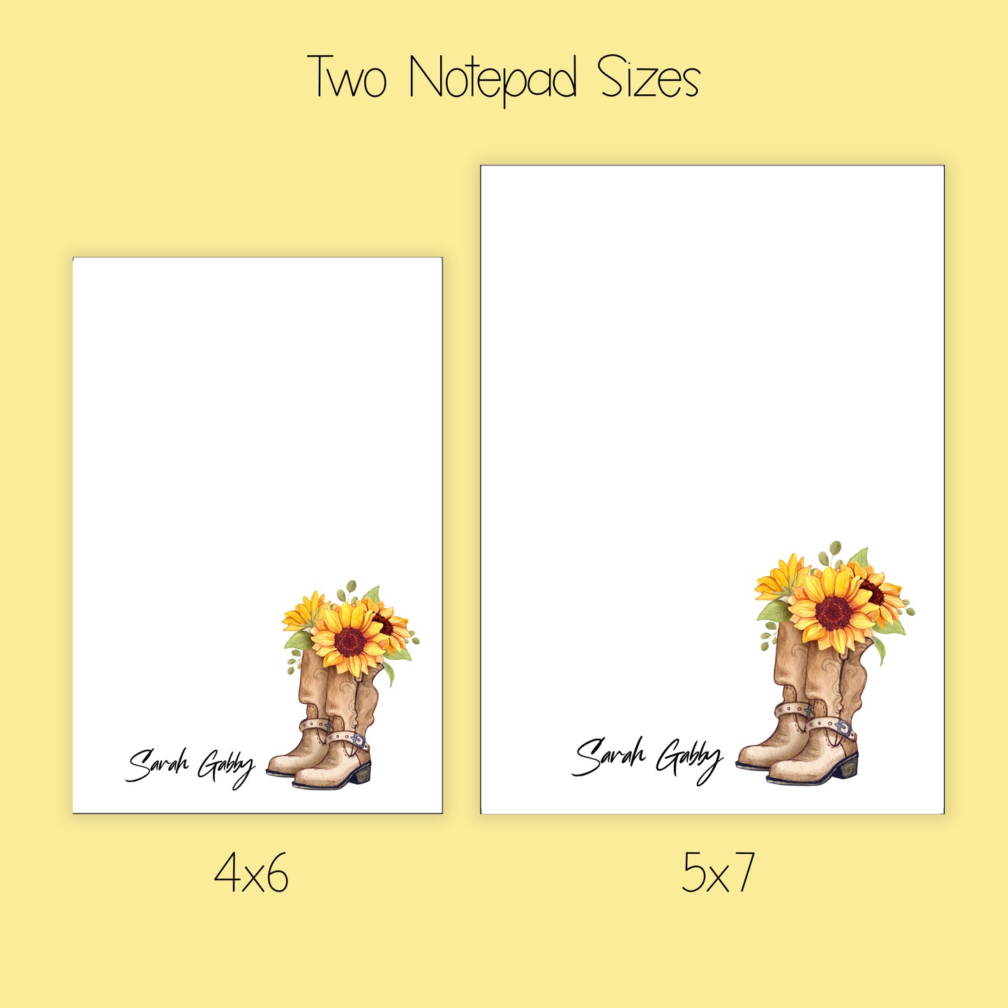 Cowgirl Notepad, Card and Stickers