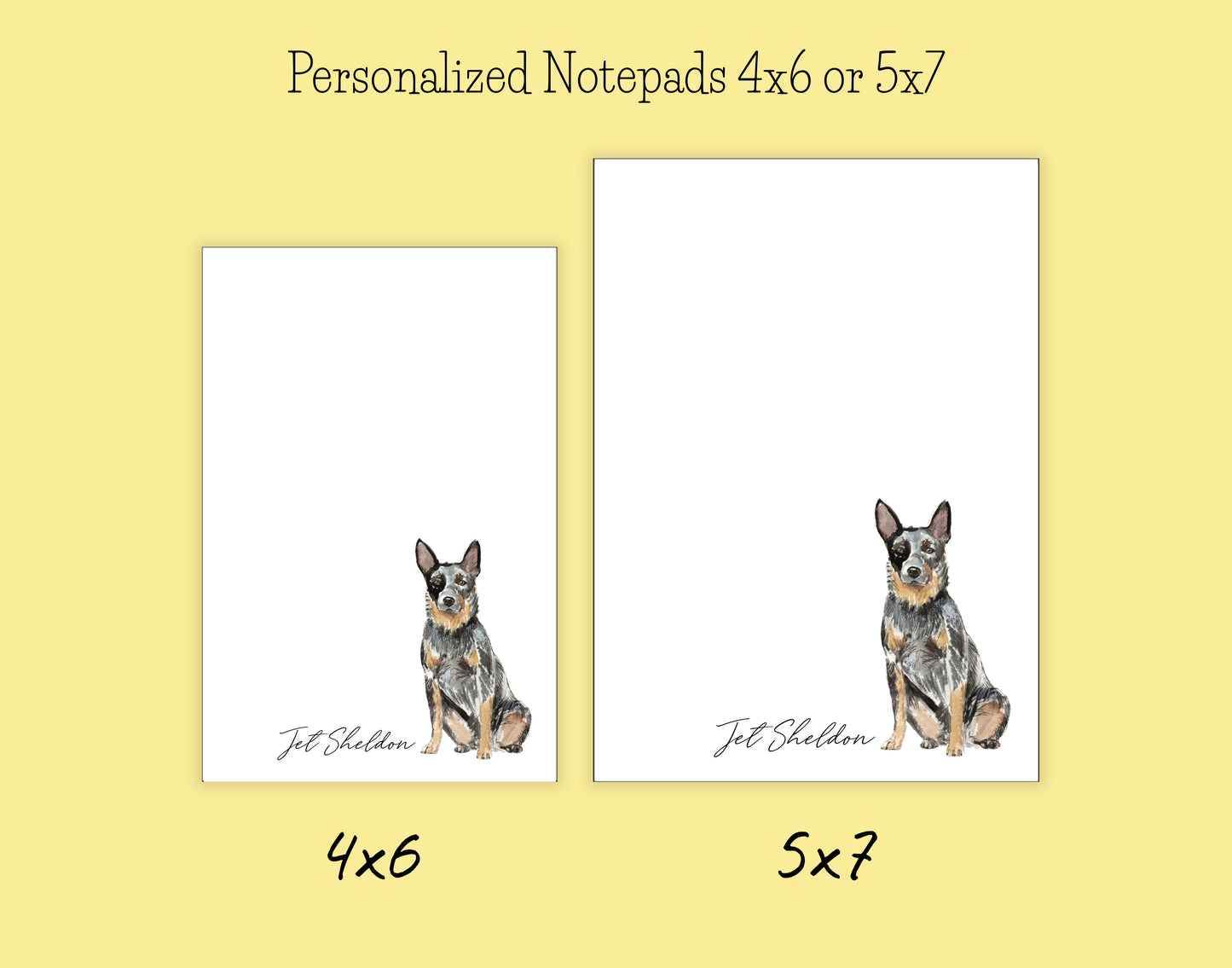 Australian Cattle Dog Notepad, Card and Stickers