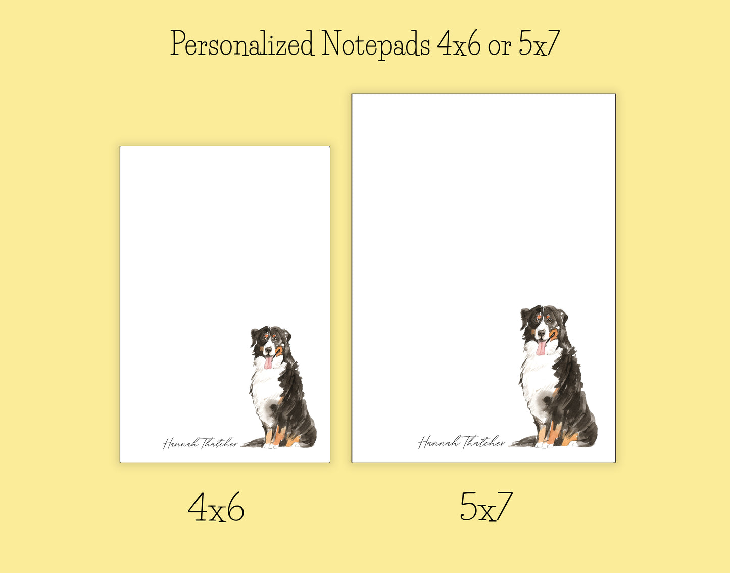 Bernese Mountain Dog Notepad, Card and Stickers