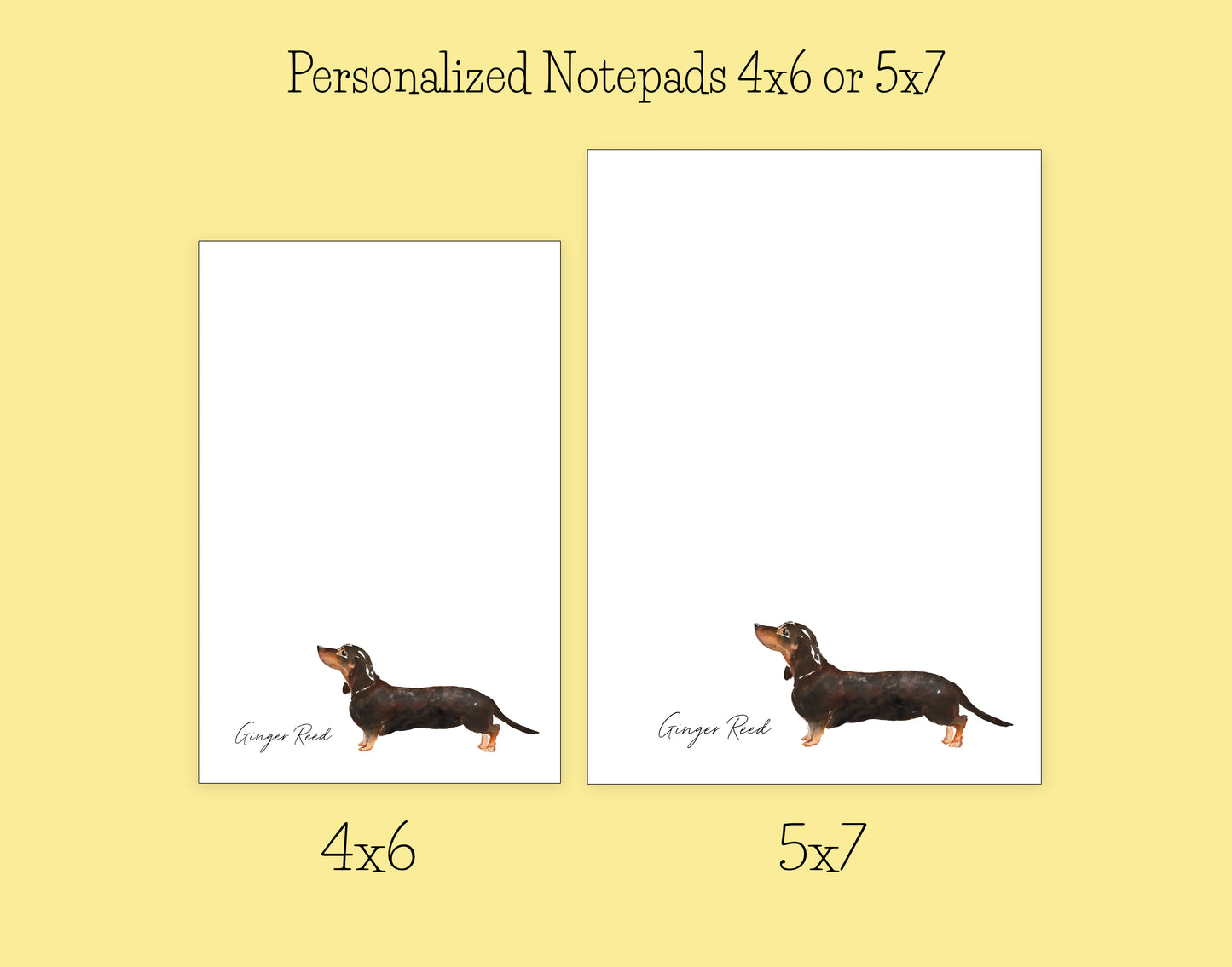 Dachshund Dog Notepad, Card and Stickers