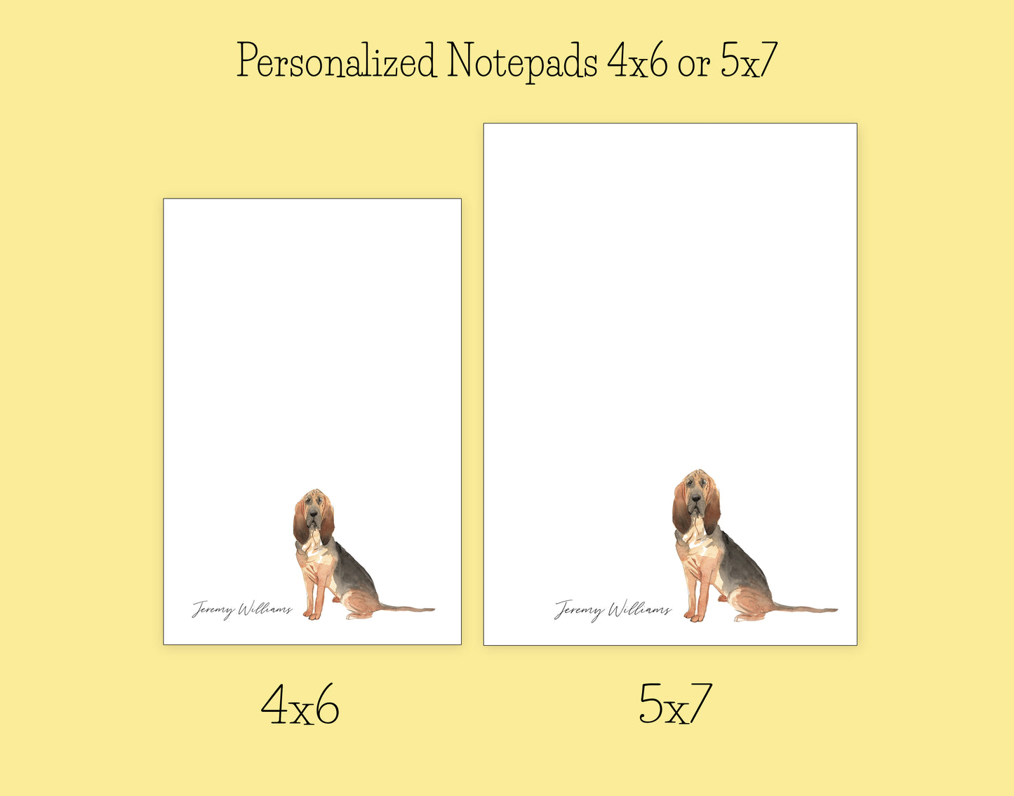 Bloodhound Dog Notepad, Card and Stickers