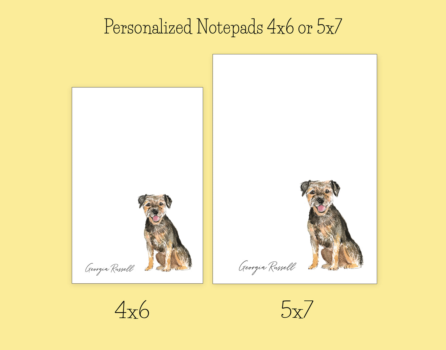 Border Terrier Dog Notepad, Card and Stickers