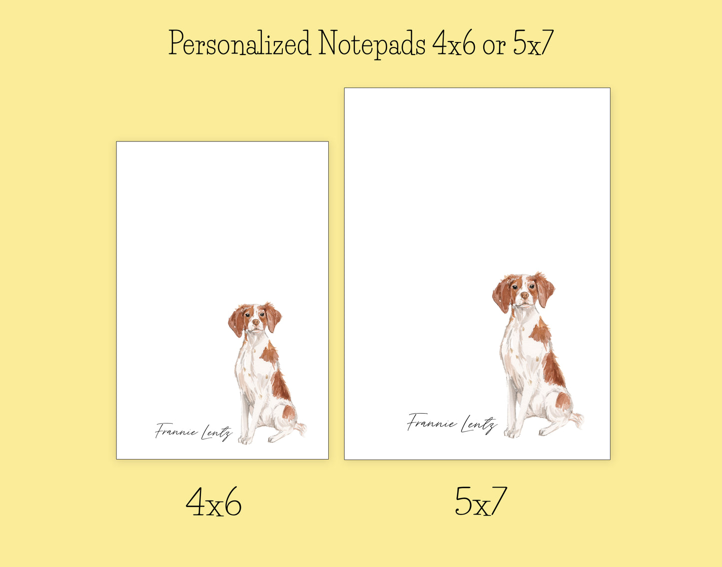 Brittany Dog Notepad, Card and Stickers