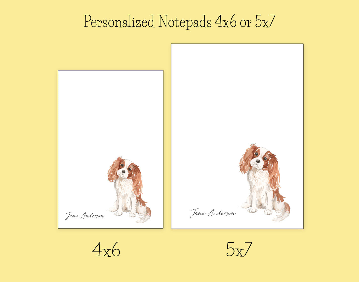 Cavalier King Charles Spaniel Dog Notepad, Card and Stickers