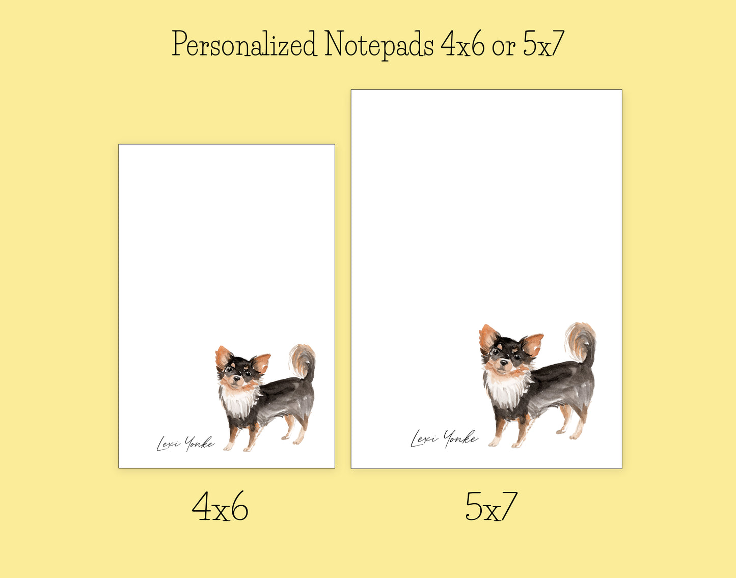 Chihuahua Tri Color Dog Notepad, Card and Stickers