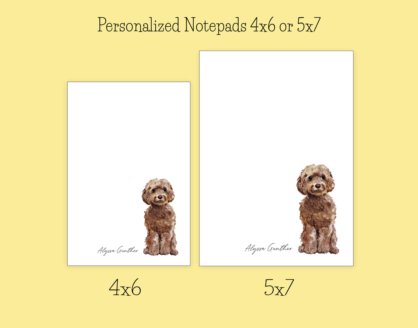 Cockapoo Dog Notepad, Card and Stickers