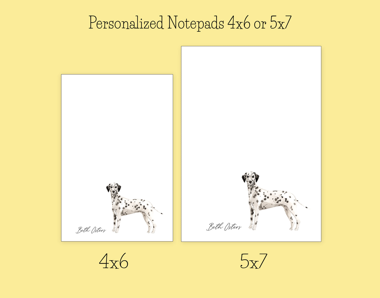 Dalmatian Dog Notepad, Card and Stickers