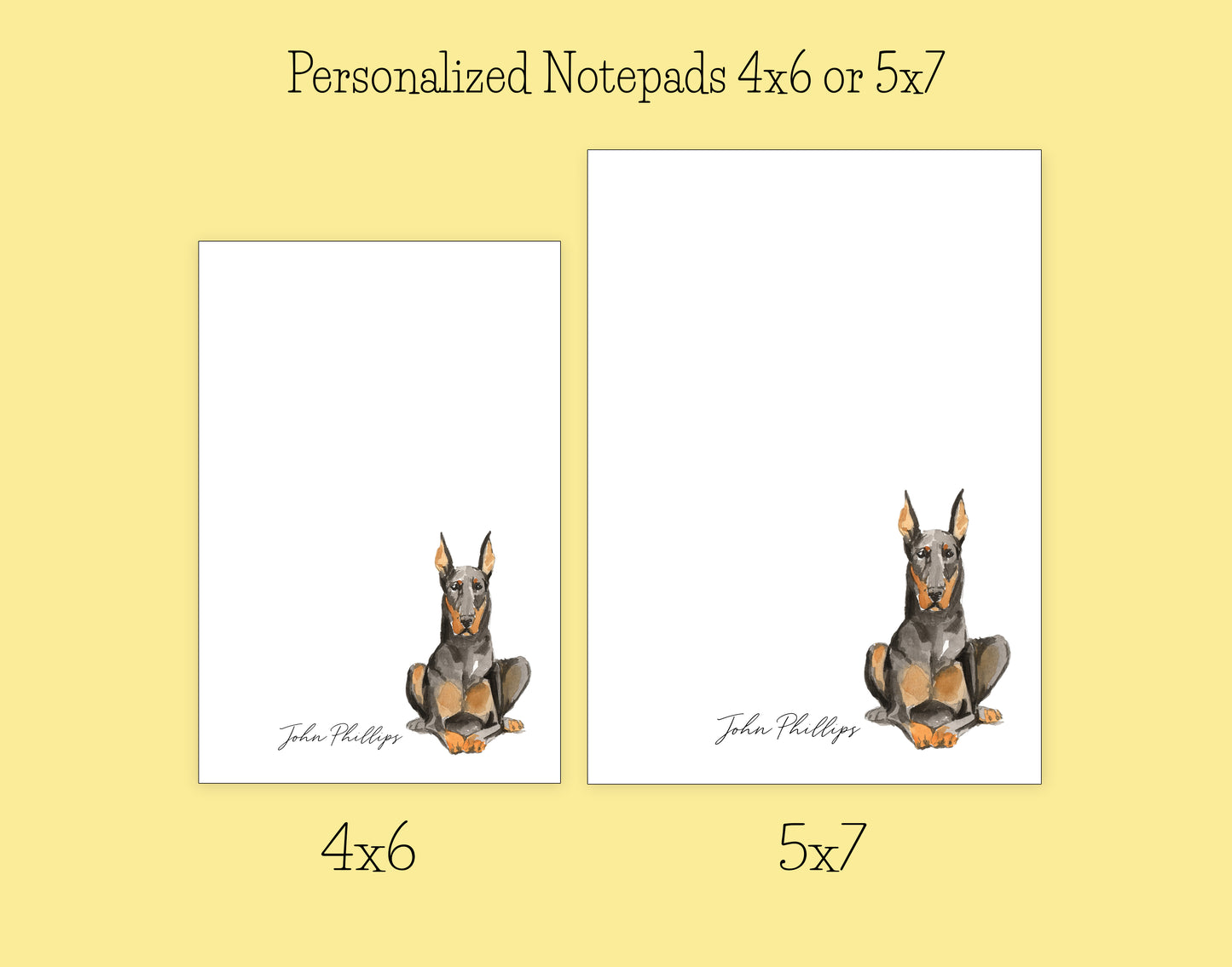 Doberman Dog Notepad, Card and Stickers