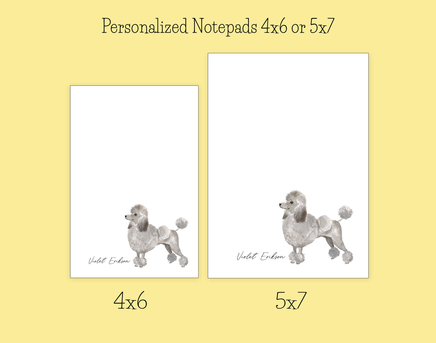 Standard Poodle Dog Notepad, Card and Stickers