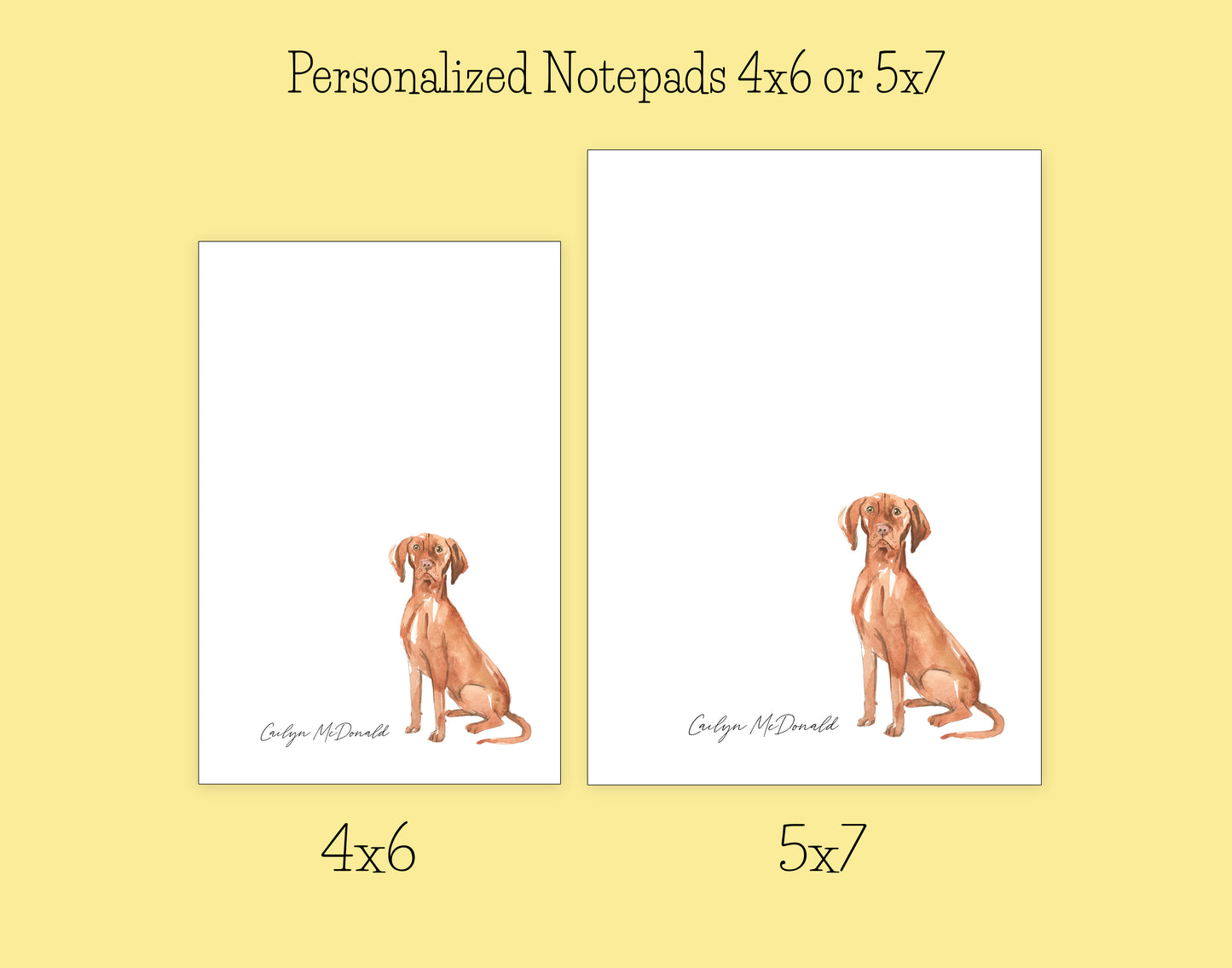 Hungarian Vizsla Dog Notepad, Card and Stickers