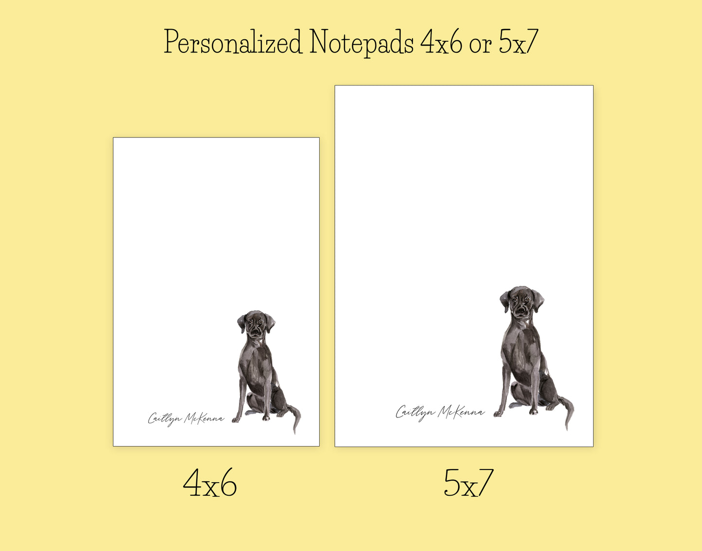Black Labrador Dog Notepad, Card and Stickers
