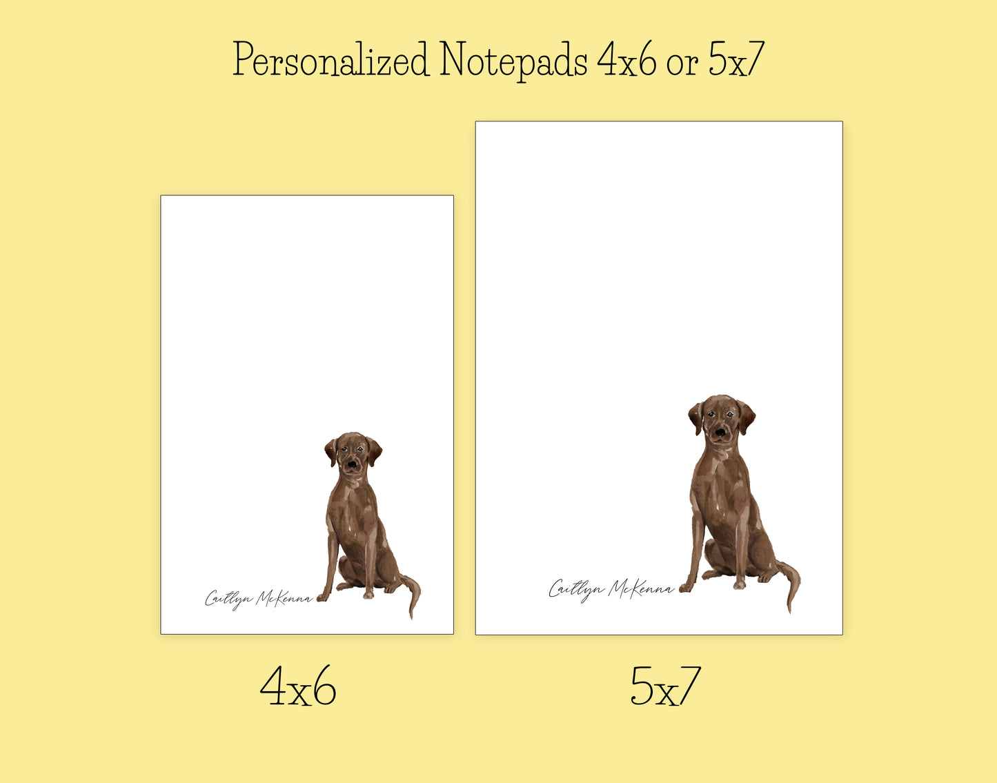 Chocolate Labrador Dog Notepad, Card and Stickers