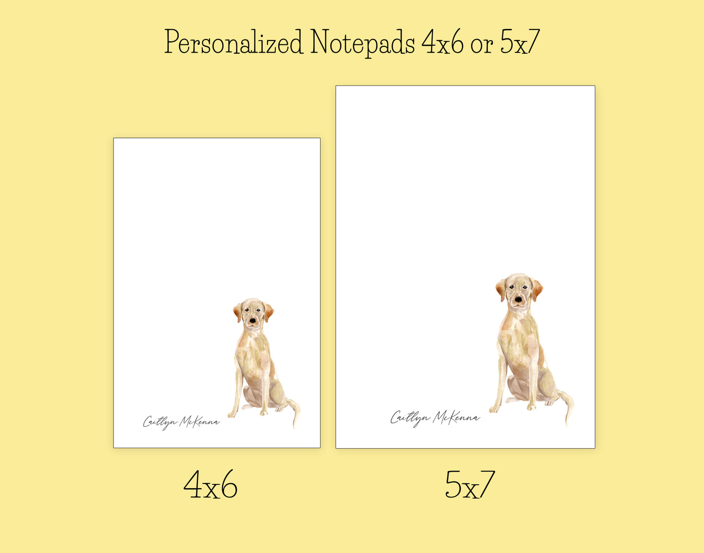 Yellow Labrador Dog Notepad, Card and Stickers